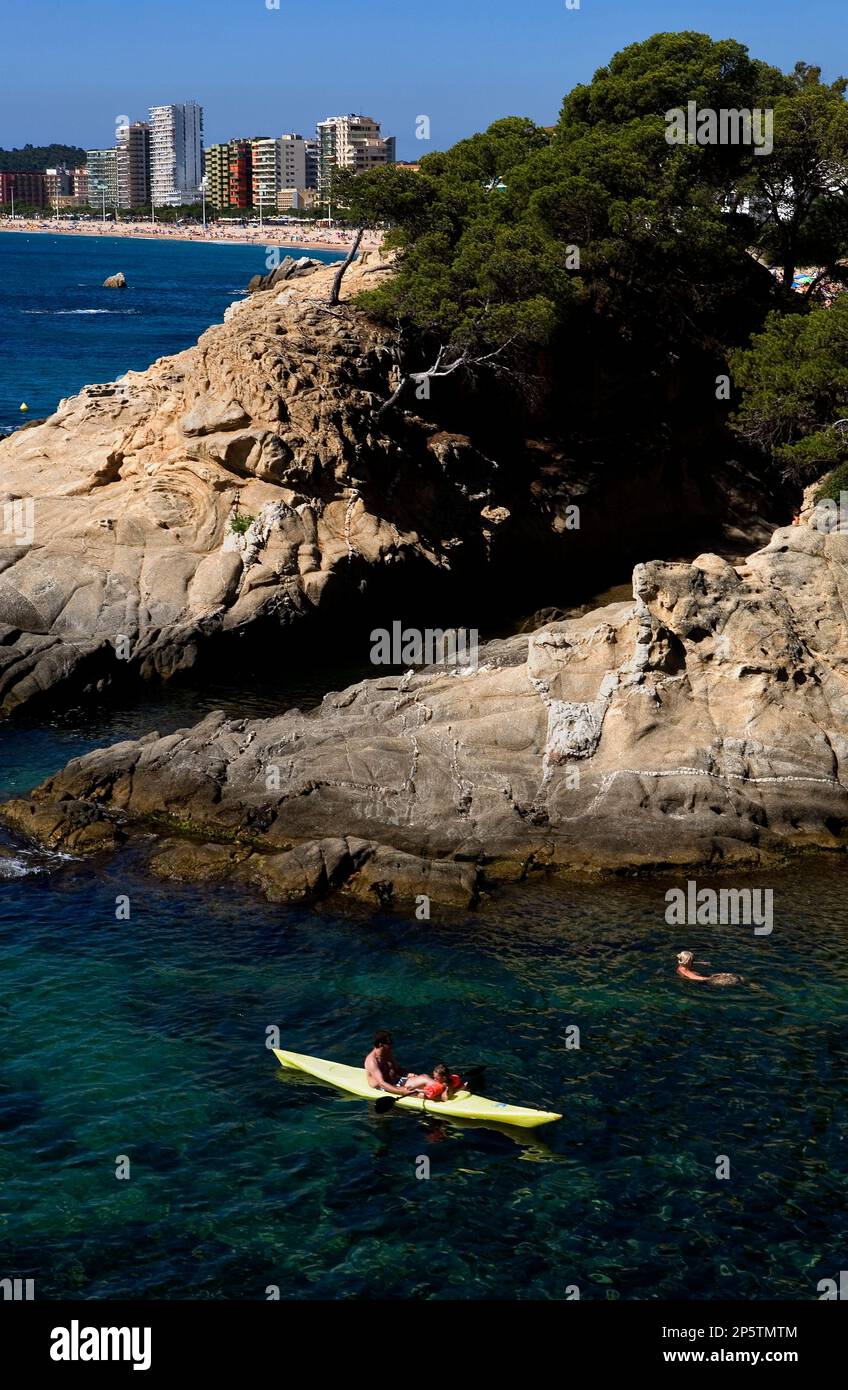 Platja d'Aro.`Cala del Pi'. An Der Costa Brava. Provinz Girona. Katalonien. Spanien Stockfoto